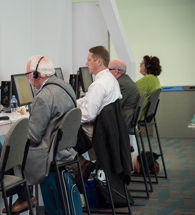 group in a virtual meeting